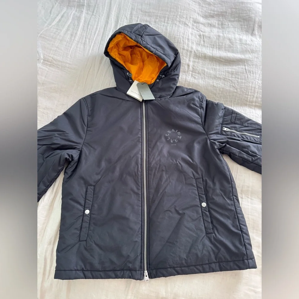 ALLSAINTS TIERRA Jacket Men Hoodie ROCKPILE LOGO SOLD OUT MSRP $419 NWT - Picture 1 of 8